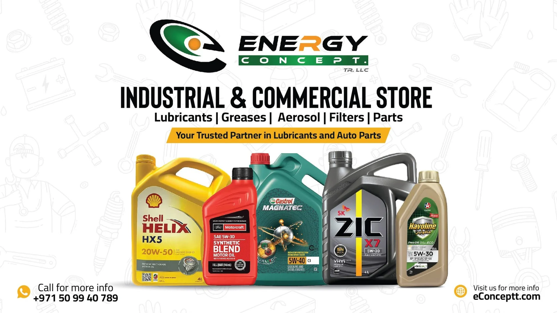 Energy Concept industrial and commercial store β lubricants, greases, aerosol, filters and parts