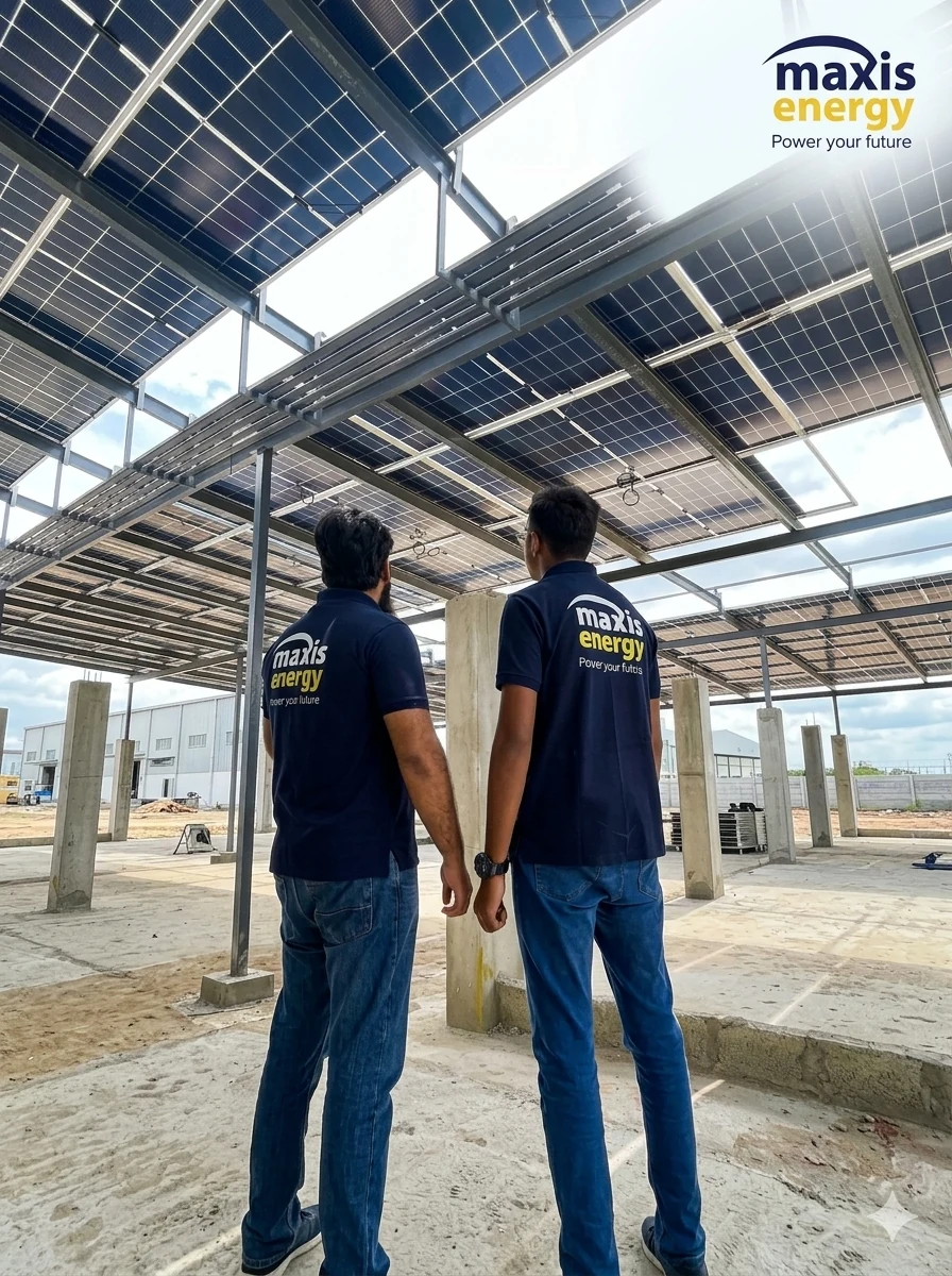 Engineering team reviewing a project on site